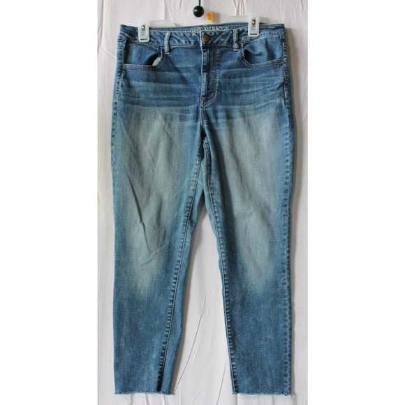 AMERICAN EAGLE Womens sz 14 super stretch/high rise legging/Jeans/cut inseam 25" - Picture 1 of 9